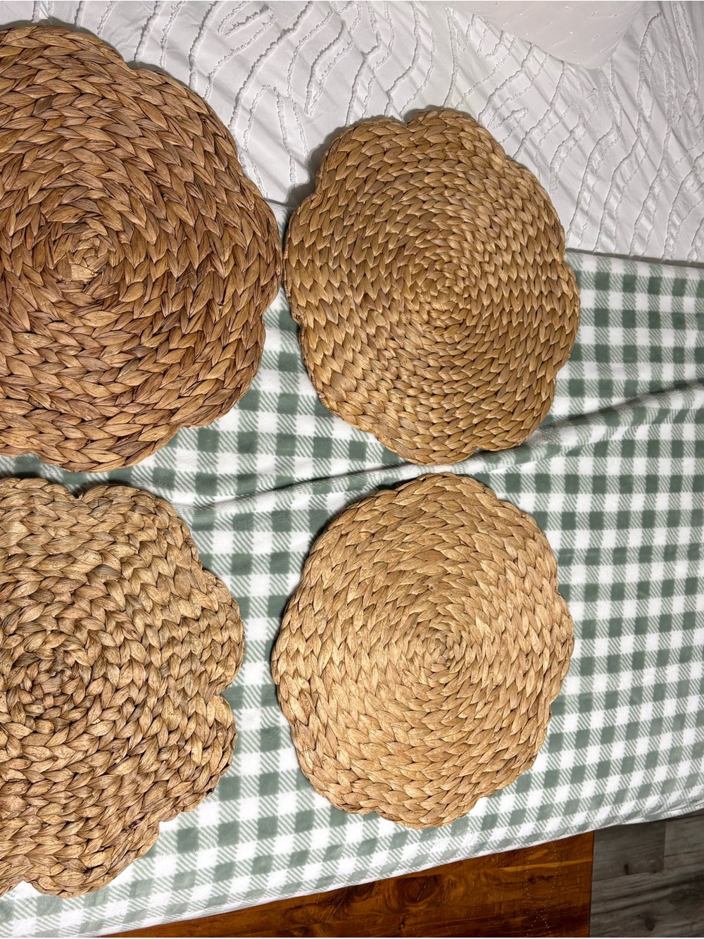 Woven Natural Seagrass Placemats/Chargers - Set of 4